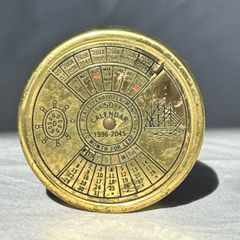 Brass 50 Year Perpetual Calendar 1996-2045 - Nautical Paperweight