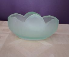 VASE - Vintage - 'Bagley ' - Frosted Glass