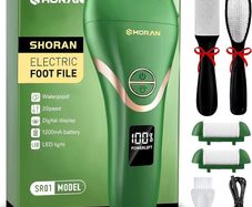 NEW SALE | Foot File Feet Hard Skin Remover, Professional Callus Remover Foot Grinder Pedicure Foot Care Utensil Cutters Accessories for Dead Skin Dry Skin, USB Rechargeable with 3 Replacement Rollers