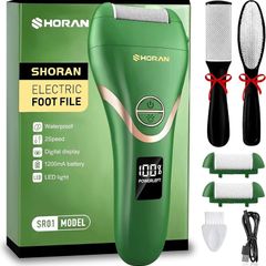 NEW SALE | Foot File Feet Hard Skin Remover, Professional Callus Remover Foot Grinder Pedicure Foot Care Utensil Cutters Accessories for Dead Skin Dry Skin, USB Rechargeable with 3 Replacement Rollers