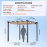 10'x10' Outdoor Retractable Pergola with Sun Shade Canopy Aluminum Beige Image 6