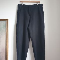 Carolyn Donelly Black Linen Trousers Size Uk 16