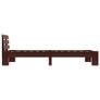 Bed Frame Dark Brown Solid Pine Wood 90x200 cm Image 5
