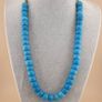 Antique Turqouise Blue African Style Glass Beads Strand 16 inches Image 4