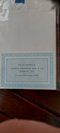 Vintage 1961,My Godness Gilbert & Sullivan Guinness booklet, certificate Arthur Guinness st James Gate dublin, at back ,collectors item, hard to come by. Nice condition see pictures for condition ,sold as is .