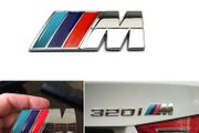 45mm ///M Sport M Performance Power Side Grill Wing Metal Badge Chrome BMW 1 2 3 4 5 6 Series X5 X6 M1 M2 M3 M4 M5 M6