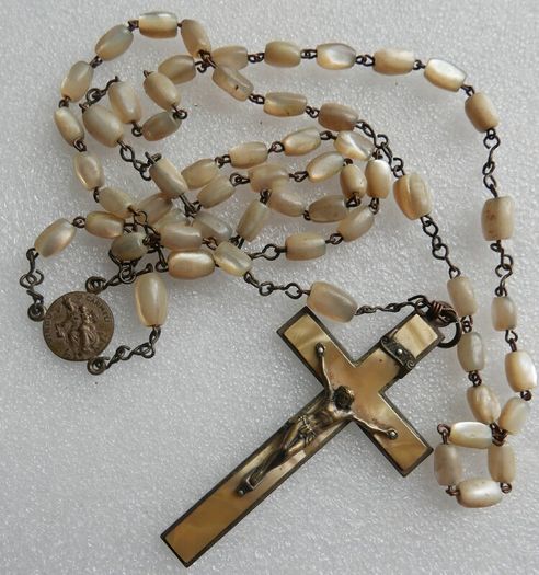 Vintage Mother of Pearl Rosary Beads
