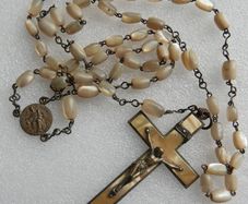 Vintage Mother of Pearl Rosary Beads