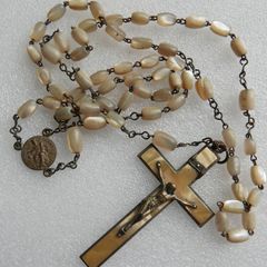 Vintage Mother of Pearl Rosary Beads