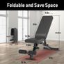 Adjustable Weight Bench Full Body Exercise Foldable Workout Training Bench with Automatic Locking for Upright Tilt and Flat Image 2