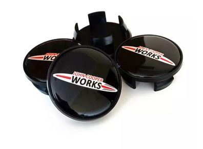 4pcs 54mm Mini WORKS Hub Caps Car Alloy Wheel Center Cover JOHN COOPER WORKS Logo