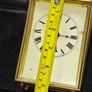 Antique French Carriage Clock Tischuhr Era Likely dating from 1880 to 1900 Material Brass Casing with a white dial and black numerals, Image 10