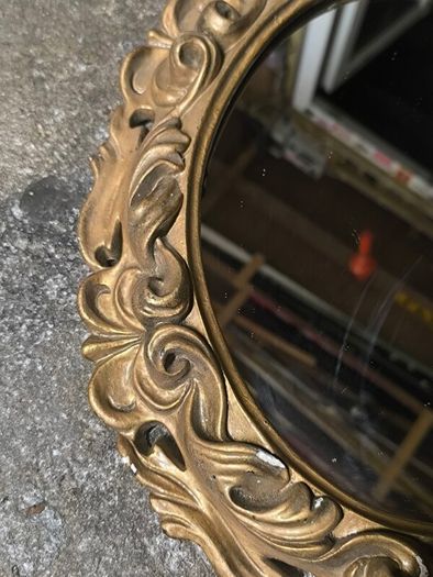 vintage oval mirror