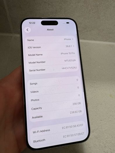 iphone 15 pro 256 gb