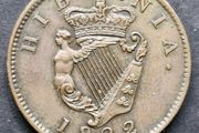 Ireland Excellent Hibernia 1822 Half Penny coin