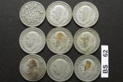 Great Britain. George V. 9 Silver@6 pence Run of the years (1928-1936)#2