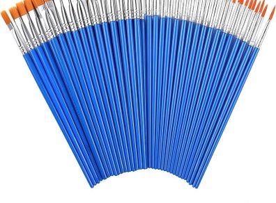 Small Paint Brushes - 60 Pieces of paint brushes for children,Art Paint Brush set for Acrylic, Watercolor, Oil and Gouache Paints - Ideal for Body Face, Decorations, Figurines and Nail Art