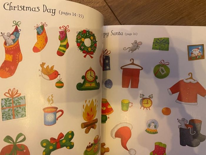 Kids book Santa Sticker and colouring book Usborne brand new