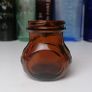 76 - Beautiful Vintage 2oz Bovril Dark Brown Glass Embossed Letters Jar Image 4