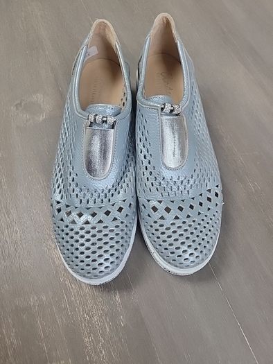 Brand new pair of silvery blue mesh shoes from CINDERS