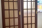 Solid mahogany interior double doors