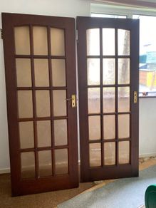 Solid mahogany interior double doors