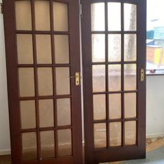Solid mahogany interior double doors