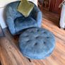 Arm Chair and foot stool Image 2
