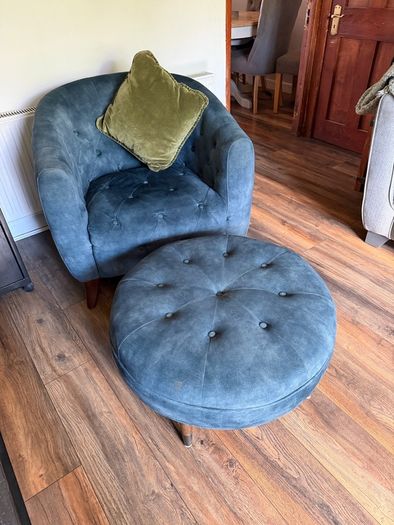 Arm Chair and foot stool