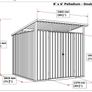 8x6 Palladium Steel Garden Shed Modern Styling Image 8