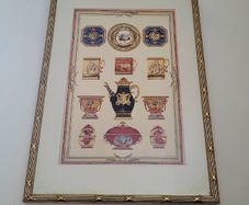 Vintage print of 18th century dinnerware