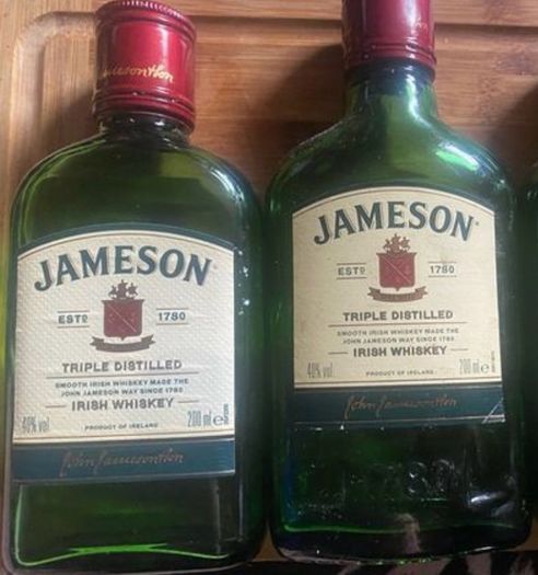 Jameson powers Whiskey empty bottles 200ml