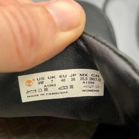 Womens Timberland Flats Black Casual Trainers Size UK 7 EU 40 Leather