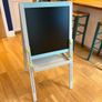 kids easel floor standing magnetic white and black board Image 3