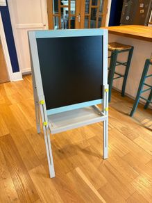 kids easel floor standing magnetic white and black board