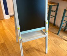 kids easel floor standing magnetic white and black board