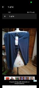 Navy. Penny's Capri tracksuit material pants draw string waist. new with tags.