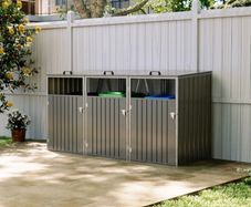Metal Triple Wheelie Bin Shelter for 3 Bins NEW