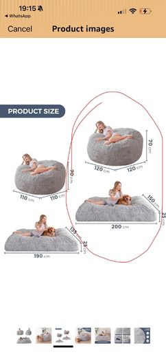 Giant bean bag bed