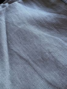 2.1 metres of 61 inch width 100% linen in chambray blue