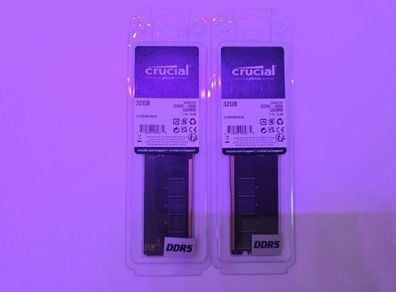 Crucial Ct32g48c40u5 64gb (2x32gb) Ddr5 4800mhz Dimm