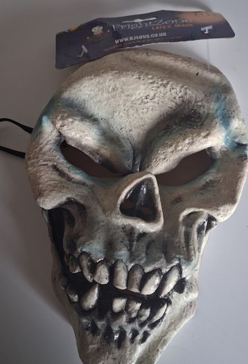 Vintage FrightZone Skull Latex Mask - Halloween Theme