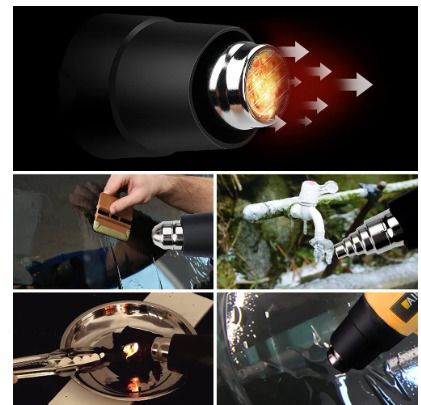BRAND NEW Temperature Regulating Hot Air Gun Household 2000W Multifunctional Power Tools Heat Gun Set