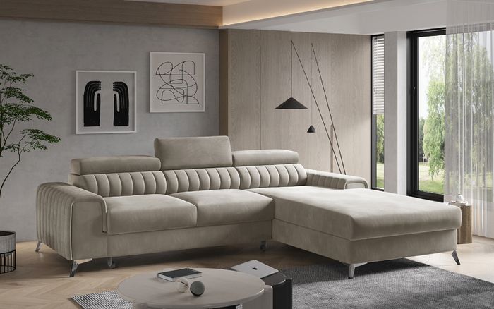 Luxury couch beautiful design corner sofa bed GRAYS