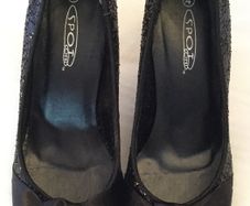 Black Glitter Shoes