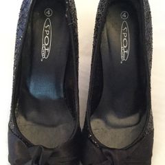 Black Glitter Shoes