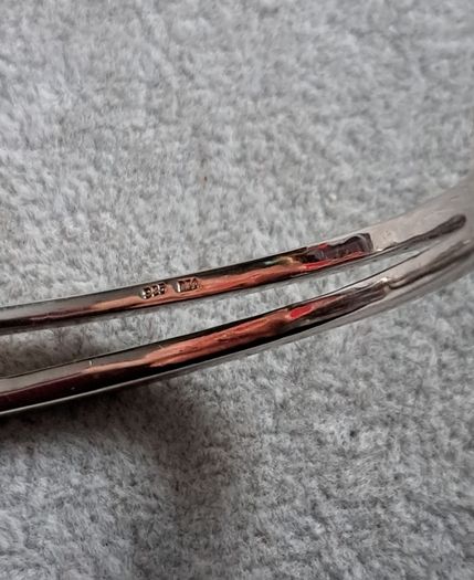 sterling silver diamond bangle