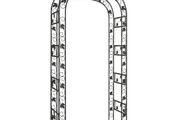 Garden Arch Black 116x45x240 cm Steel