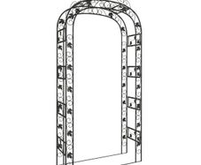 Garden Arch Black 116x45x240 cm Steel