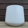 Brand new White Ribbed Ceramic Plant pot Dia 16cm H16cm Image 2